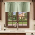 thumbnail image 6 of Sage Green Ombre Curtain Valances for Windows, Kitchen Valance Window Treatments Panel 2 Pack, Modern Abstract Art Farmhouse Gradient Rod Pocket Short Curtains for Bathroom Bedroom 42 x 12 Inch, 6 of 8