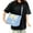Blue, variant on Canvas Crossbody Bag for Teen Student Versatile Shoulder Bag Large Capacity Messenger Bag Travel Bags with Star Pattern