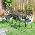 thumbnail image 1 of Ensemble Bistro de Patio en Aluminium Coulé 3 Pcs Table et 2 Chaises Ensemble de Meubles, 1 of 5