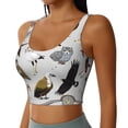 thumbnail image 2 of Fotbe Animal Bird Sujetador Deportivo Largo sin Aros para Mujer con Almohadillas y Soporte Medio, Transpirable y Absorbente, Camiseta Tipo Chaleco o Tank Top-Large, 2 of 8