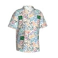 thumbnail image 3 of Xecao Back To School print Hawaiian shirt - a stylish short-sleeve button-down for men, perfect for casual beach and tropical outings., 3 of 9