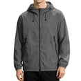 thumbnail image 2 of BRANROY Men's Sun Hoodie UPF 50 - Lightweight Hooded Skin Shirt with UV Protection, Breathable Fabric for Hiking, Camping, Casual Wear, and Outdoor Sports,Light Gray XL, 2 of 9