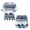 thumbnail image 5 of "Wukai Sea Underwater Animals1 Women's Pajama Set - Short-Sleeve Top and Shorts with Elastic Waistband and Pockets for Loungewear, Yoga, and Casual Wear-4X-Large, 5 of 8