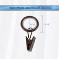 thumbnail image 2 of PlusCasa Noise-Canceling 9/16 inch Cocoa Curtain Rings with Clips (10 Count), 2 of 3