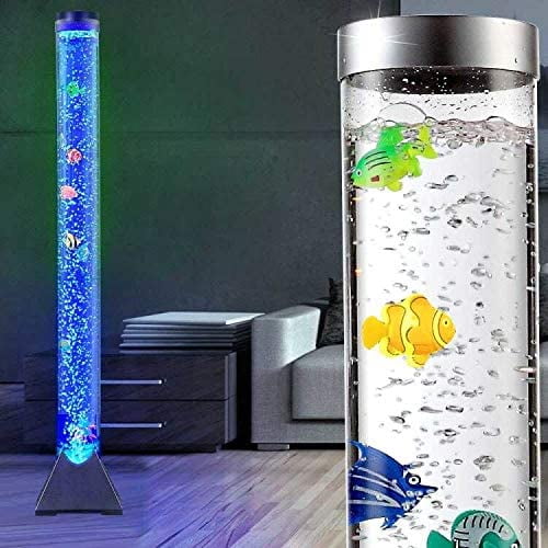 Sensory LED Bubble Tube with 10 Fish, 20 Color Remote and Tall Water Tower  Tank LED Night Light for Kids Bedroom, Living Room Decor