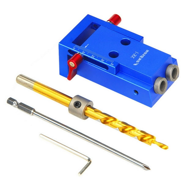 105402 Katsu Pocket Hole Drilling Jig Kit With Step Bit Woodworking Joinery Tool