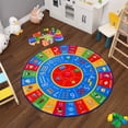 Assile Educational Area Rug ABC Animal and Shapes Learning Play Carpet for Classroom Rugs