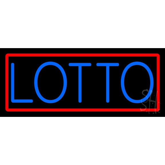 Stylish Lotto LED Neon Sign 10 x 24 - inches, Black Square Cut Acrylic Backing, with Dimmer - Bright and Premium built indoor LED Neon Sign for Defence Force.