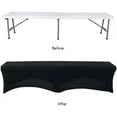 thumbnail image 2 of YOUR CHAIR COVERS - Stretch Spandex 6 ft. Lifetime Bench Cover - Black Removable and Washable Stretch Fit Lifetime Bench Covers, 2 of 5