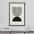 thumbnail image 2 of PixonSign Framed Canvas Print Wall Art Geometric Striped Wave Arch Dark Polygon Duo Abstract Shapes Illustrations Modern Art Boho Decorative Chic for Living Room, Bedroom, Office - 24"x36" BLACK, 2 of 5