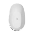 thumbnail image 5 of Juno 67" Freestanding Bathtub in White with Polished Chrome Drain and Overflow Trim and Floor Mounted, 5 of 7