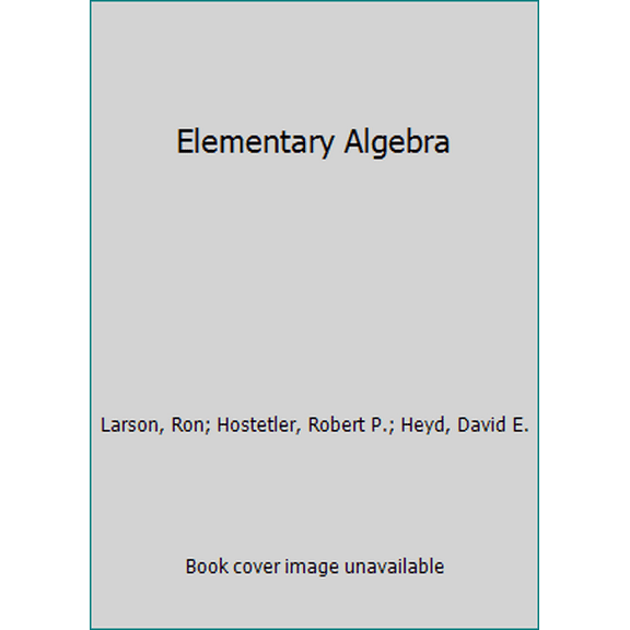 Pre-Owned Elementary Algebra (Hardcover) 0669187631 9780669187632