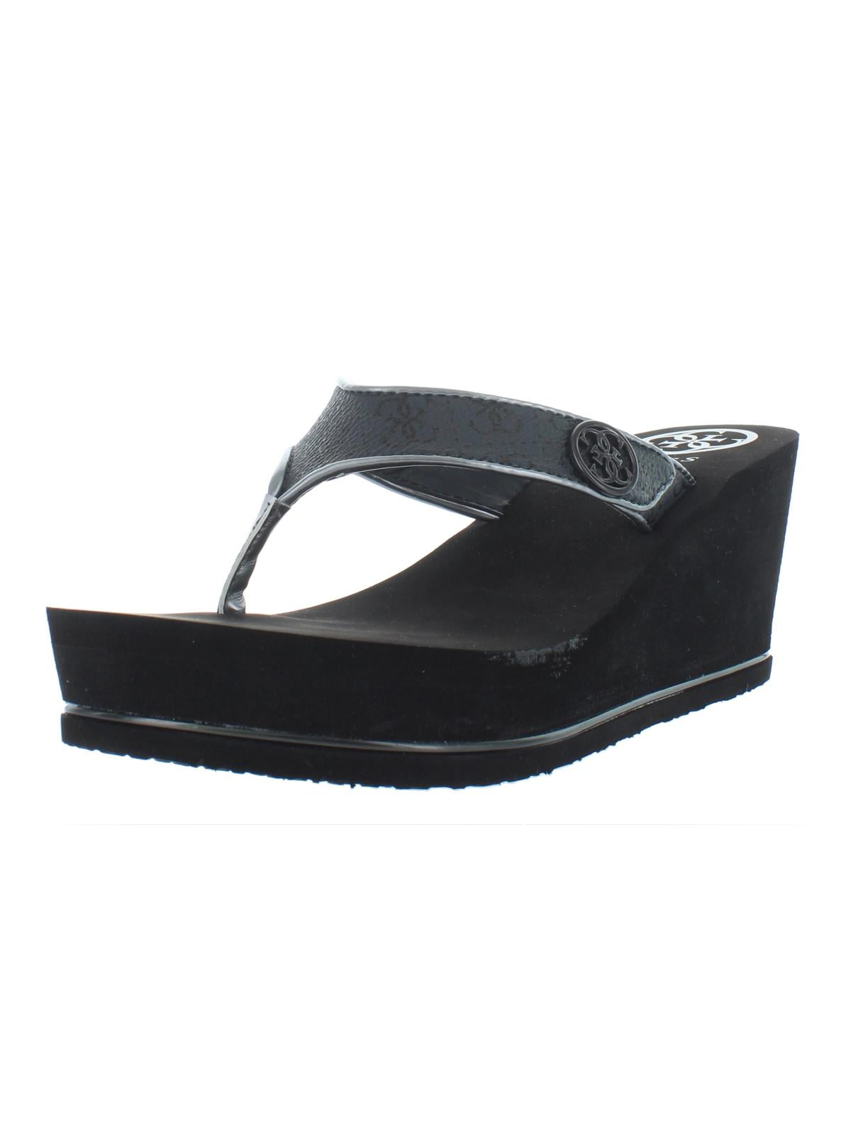 Guess Womens Sarraly Logo Platform Wedge Sandals