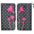 thumbnail image 2 of SOGA Desire 526 Case, HTC Desire 526 Wallet Case - [Pocketbook Series] PU Leather Magnetic Flip Design Wallet Case for HTC Desire 526 (Verizon) - Sweet Polka Dot Hearts, 2 of 4