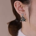 thumbnail image 4 of Yuarrent 1 par de pendientes de mujer, pendientes de aleación de árbol de estrellas, pendientes de tuerca, decoraciones para novia, joyería femenina Kits de decoración para fiestas Yuarrent HA074660-01, 4 of 5