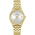 thumbnail image 2 of Caravelle by Bulova Women's Crystal Accented Gold-tone Stainless Steel Watch and Crystal Bracelet Box Set - 44X101, 2 of 6