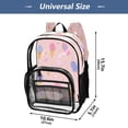 thumbnail image 4 of PVC Transparent Backpacks Clear Backpack for Travel and Outings Summer Ice Cream Pattern, 4 of 7