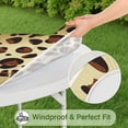 thumbnail image 5 of Gold and Brown Of Leopard Print Round Fitted Tablecloth with Elastic Edge,Dining Table Cover Waterproof,Outdoor Round Tablecloth for Camping,Dining,Indoor and Outdoor, 5 of 7