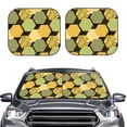 thumbnail image 2 of Honeii Bee honey Print Foldable Car Sun Shade for Windshield, 2-Piece UV Protection Shade, Protects Car Interior, Ideal for Cars, Trucks, SUVs-Large, 2 of 6