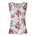 thumbnail image 4 of HNMKIU Women's Tank Tops Womens V Neck Tank Tops Summer Sleeveless Ribbed Button Casual Holiday Shirts Floral Print Blouse Tees T Shirt, 4 of 4