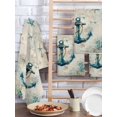 thumbnail image 2 of Teal Anchors Coastal Kitchen Dish Towels for Drying Dishes Set of 2, Vintage Summer Beach Nautical Waffle Weave Microfiber Hand Tea Bathroom Towels Quick Dry & Absorbent Towel 15.7x23.6, 2 of 7