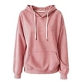 thumbnail image 4 of Neewe Womens Hoodies Casual Loose Long Sleeve Drawstring Pullover Sweatshirts Lightweight Hooded Tops with Pocket, 4 of 6