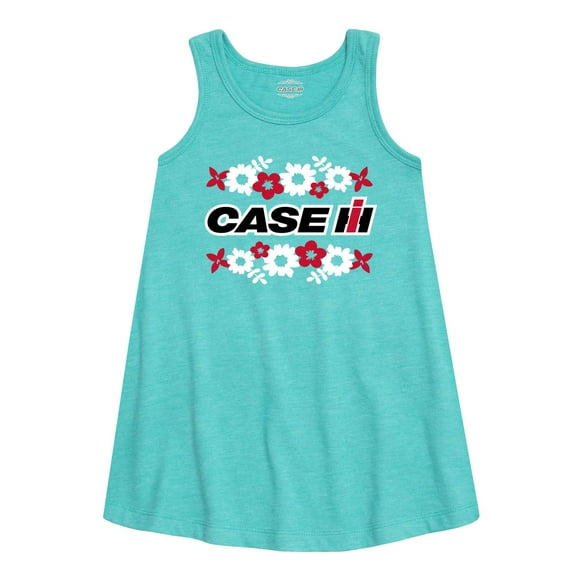 Case IH Floral Logo - Youth Girls A-line Dress