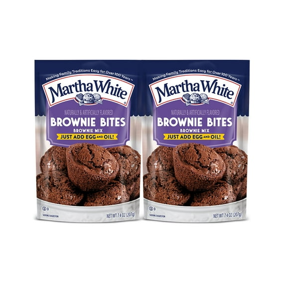 Martha White Brownie Bites, 7.4 oz - Palatize Pack of 2