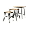 thumbnail image 4 of Steve Silver Tristan 3 Piece Nesting Table Set in Wood with Black Metal Base, 4 of 8