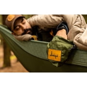 Slumberjack Western Woods 1 Person Hammock with Tree Saver Straps, Green, 110in x 50in