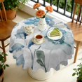 thumbnail image 4 of Round Tablecloth 60 Inch Waterproof Table Cover Polyester flower Stain Wrinkle Free for Events, 4 of 5