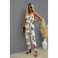 thumbnail image 3 of Sleeveless Floral Print Knot Side Cami Jumpsuit, 3 of 8