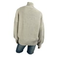 thumbnail image 3 of Liacowi Women's Turtleneck Sweaters Casual Long Sleeve Solid Color Pullover Fall Loose Knitted Tops, 3 of 4