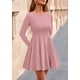 thumbnail image 2 of Vestido PRETTYGARDEN Otoño 2025 Manga Larga Línea A Mini Rosa M, 2 of 8