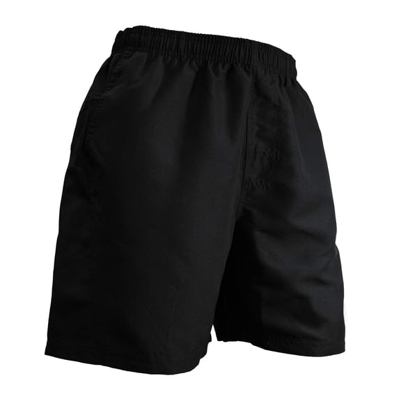 Adoretex Men's Solid Swim Board Short (M0002) - Black - XXX-Large