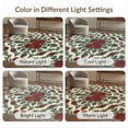 thumbnail image 7 of ODIKA Circle Semi Ornate Center Motif Roses Vines Symmetrical Curved for Living Room, Under Sectional, Family , Non-Slip Flatwoven, 7 of 7