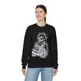 thumbnail image 5 of Skeleton Book Lover Sweatshirt Reading Skeleton Pullover Reader Shirt, 5 of 6