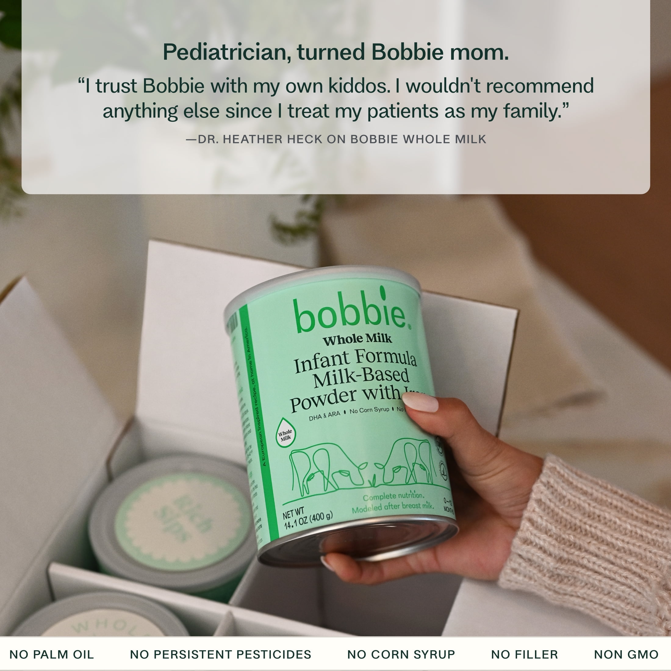 Bobbie Whole Milk Infant Formula for Everyday Feeding, Milk-Based