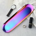 thumbnail image 2 of Oval Extra Large Colored Tray 30x9.5cm, Stainless Serving Tray Towel Storage Dish Plate Tea Trays Jewelry Plate Decorative Storage Tray, by TINGXIN, 2 of 6