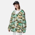 thumbnail image 3 of Daiia Colorful Hawaii Palms UPF 50+ Sun Protection Hoodie Jacket Lightweight Long Sleeve Sun Shirt for Women Men with Pocket Hiking Outdoor-X-Large, 3 of 7