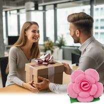 Byujiro Valentine's Day Plush Flower Soft Floral Stuffed Gift for Anniversary, Romantic Decor for Women, Girls, Teens, Unique Gift for Her