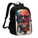 thumbnail image 1 of Fotbe Abstract Colorful Skull Art Mochila con Estampado y Puerto USB para Hombre y Mujer, Mochila Antirrobo, Mochila de Viaje, Mochila Escolar, Mochila Universitaria, 1 of 7