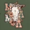 thumbnail image 6 of Wild Bobby Western Ma Steer Pink And Grey Distressed Pop Culture Men Tee, Military Green, Large, 6 of 6