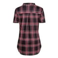 thumbnail image 5 of Youmylove Women Maternity T-Shirt Summer For Breastfeeding Nursing Blouse Short Sleeve V-Neck Plaid Printed Tops 3-Pack Ladies Stylish Pregnant Clothes, 5 of 8