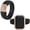 Black and Rose Gold, variant on Silicone Rings Set with Metal & Emerald CZ Stone - US Patented Design