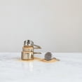 thumbnail image 2 of Creative Co-Op 4-Piece Stainless Steel Measuring Cups with Etched Flowers and Twig Shaped Handles, Brass, 2 of 4
