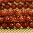 thumbnail image 3 of Natural Red Coral Gemstone 6mm Round Beads Stretch Bracelet 7" Unisex, 3 of 4