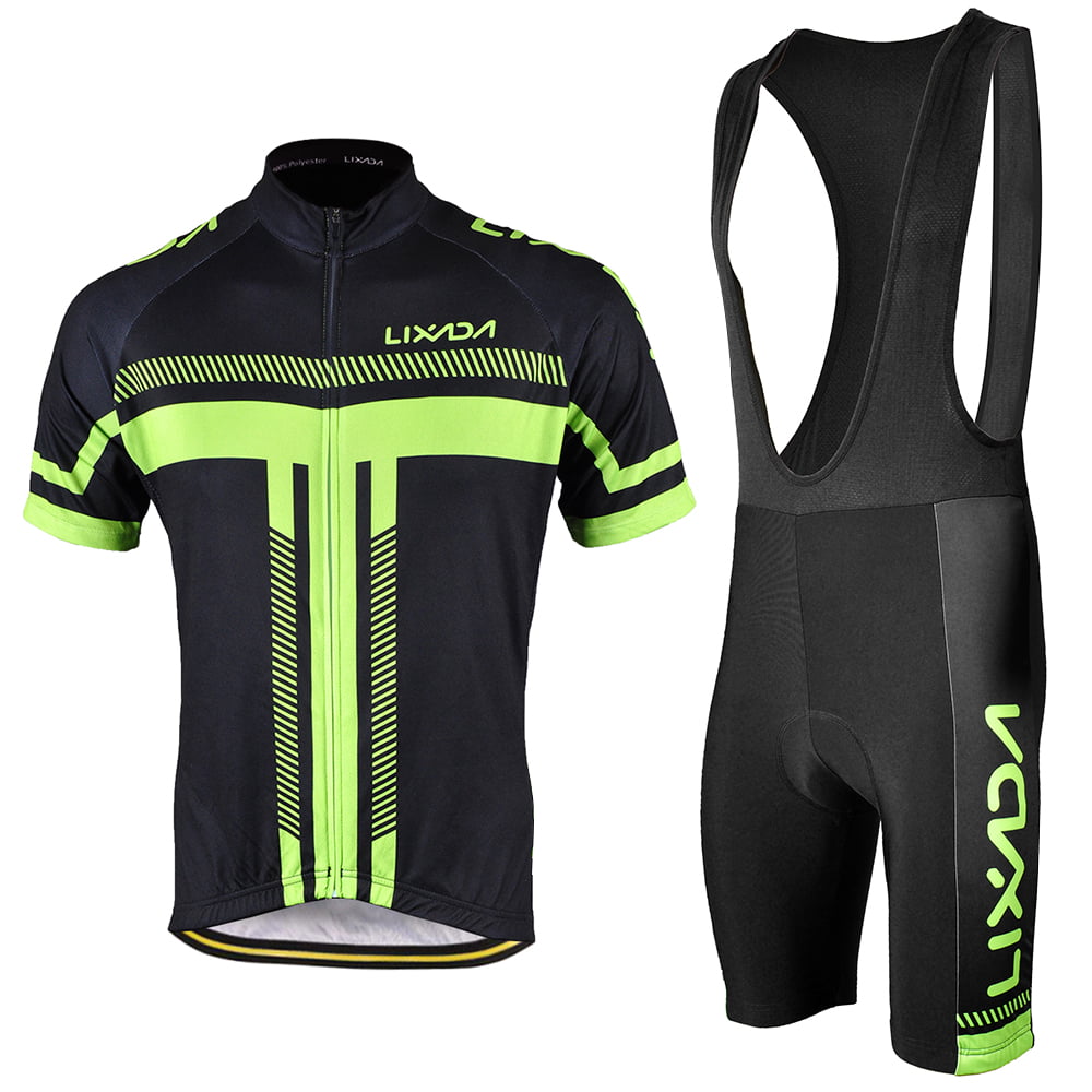Details about   Mens Cycling Gel Padded Bib Shorts Kits Short Sleeve Shirt Jersey Set 6 Colors 