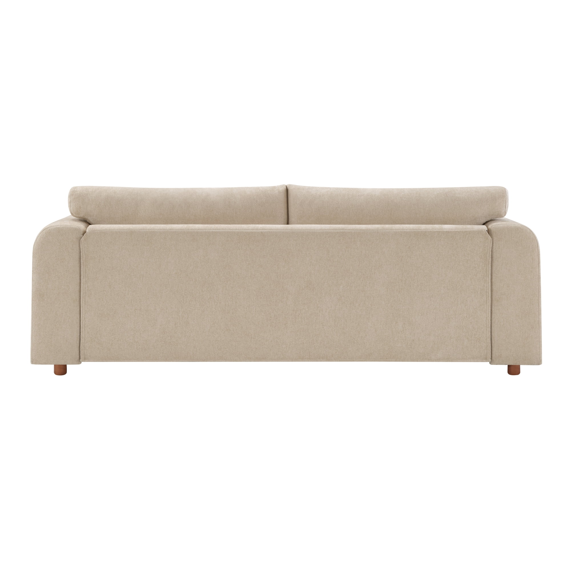 Leumius 79.1" 3-Seater Upholstered Couch, Accent Sofa with Square Arms for Living Room, Apartment and Small Space, Oatmeal