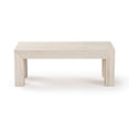 thumbnail image 2 of Modern Rectangular Coffee Table (48in x 24in / 1220mm x 610mm), White Sand Wirebrush, 2 of 5